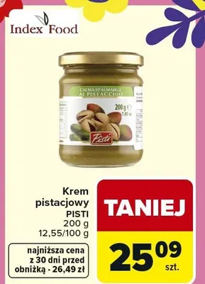 Krem pistacjowy promocja w Carrefour