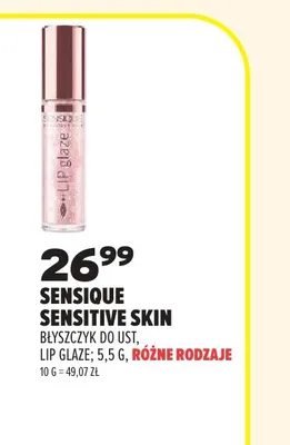 Błyszczyk do ust Sensique Sensitive Skin Lip Glaze promocja w Drogerie Natura