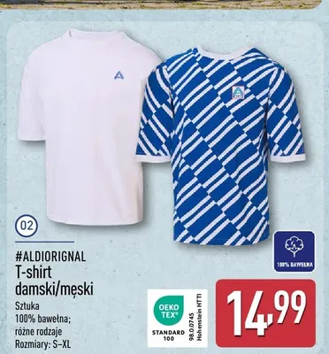 T-shirt damski/męski #ALDIORIGNAL promocja w Aldi