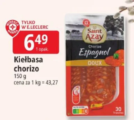 Kiełbasa chorizo promocja w Leclerc