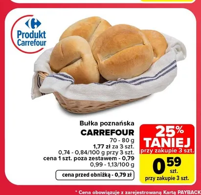 Bułka poznańska Carrefour promocja w Carrefour