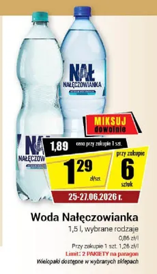 Woda Nałęczowianka gazowana promocja w Premium Nasz Sklep