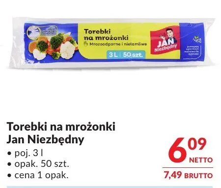 Torebki na mrożonki Jan Niezbędny promocja w Makro