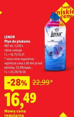 Płyn do płukania Lenor promocja w Lidl
