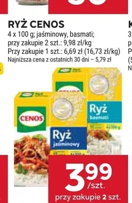 Ryż Cenos jaśminowy 4-pak promocja w Stokrotka