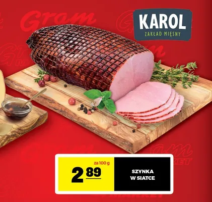 Szynka w siatce Karol promocja w Gram Market