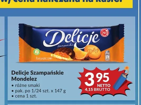 Ciastka Delicje Szampańskie Pomarańczowe promocja w Makro