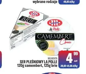 Ser pleśniowy La Polle Camembert Mlekovita promocja w Tomi Markt