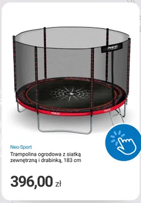 Trampolina ogrodowa z siatką zewnętrzną i drabinką Neo-Sport 183cm promocja w Smyk