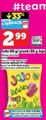 Żelki pianki Jojo promocja w TOPAZ