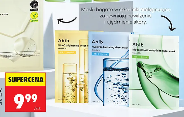Maseczka do twarzy w płachcie Abib promocja w Biedronka