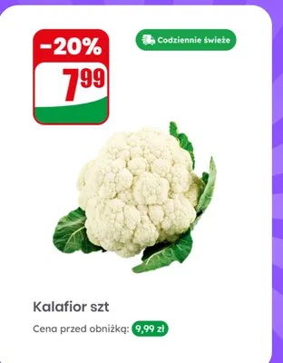Kalafior 1 szt. promocja w Dino