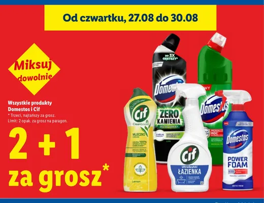 Produkty Domestos i Cif promocja w Lidl