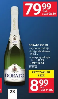 Wino musujące Dorato promocja w Selgros
