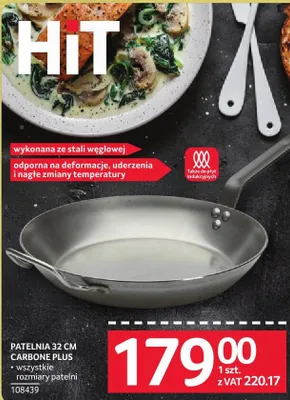 Patelnia 32 cm Carbone Plus Gerlach promocja w Selgros