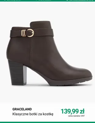 Klasyczne botki za kostkę Graceland promocja w Deichmann