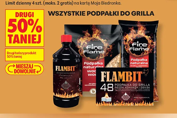 Podpałka do grilla zagęszczona Flambit promocja w Biedronka