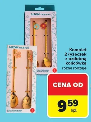 Komplet 2 łyżeczek z ozdobną końcówką różne rodzaje promocja w Carrefour Market