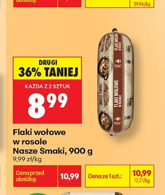 Flaki wołowe w rosole Nasze Smaki promocja w Biedronka