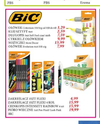 Klej w sztyfcie BiC 4-pak promocja w Leclerc