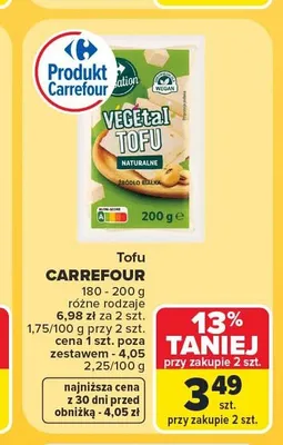 Tofu naturalne Carrefour promocja w Carrefour