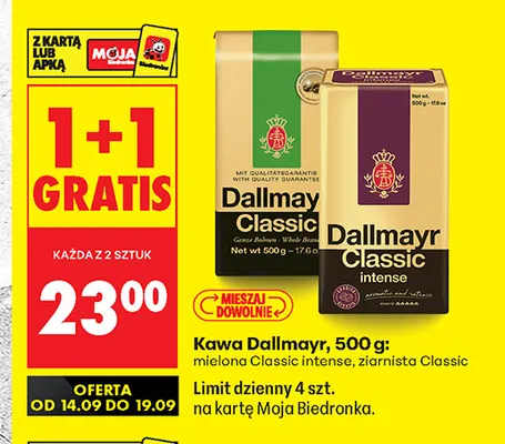 Kawa ziarnista Dallmayr Classic promocja w Biedronka