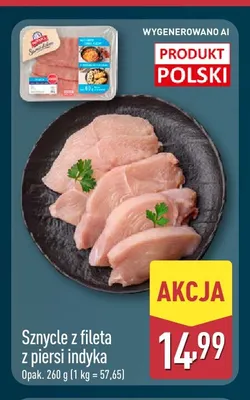 Sznycle z fileta z piersi indyka Indykpol promocja w Aldi