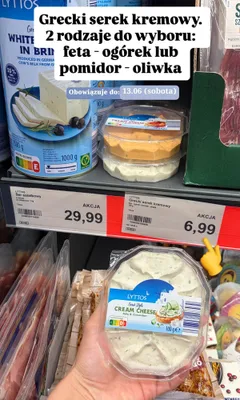 Serek kremowy Lyttos Feta i ogórek promocja w Aldi