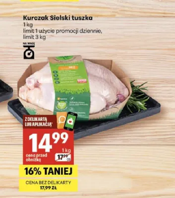 Kurczak Sielski tuszka promocja w Delikatesy Centrum