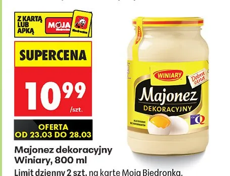 Majonez dekoracyjny promocja w Biedronka