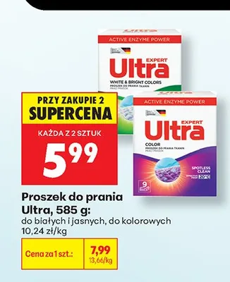 Proszek do prania Ultra do białych i jasnych promocja w Biedronka