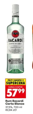 Rum Bacardí Carta Blanca promocja w Biedronka
