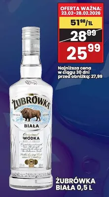 Wódka ŻUBRÓWKA BIAŁA 0,5 L promocja w Wafelek