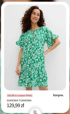 Sukienka tunikowa Bonprix promocja w bonprix