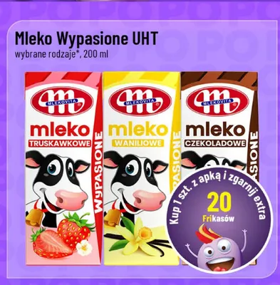 Mleko Wypasione UHT waniliowe Mlekovita promocja w POLOmarket