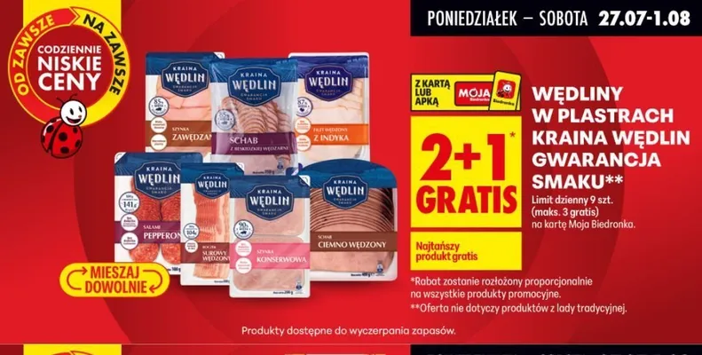 Szynka zawędzana Kraina Wędlin promocja w Biedronka
