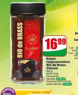 Kawa rozpuszczalna Rio de Brass Classic promocja w Dino