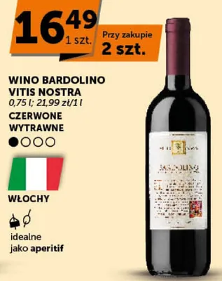 Wino Bardolino Vitis Nostra Czerwone Wytrawne promocja w Groszek