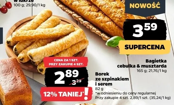 Borek ze szpinakiem i serem promocja w Netto