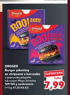 Burger pikantny ze stripsami z kurczaka z papryczką jalapeño Drosed promocja w Kaufland