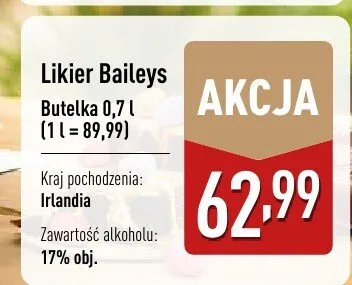 Likier Baileys promocja w Aldi