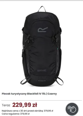 Plecak turystyczny Regatta Great Outdoors Blackfell IV 15 l Czarny promocja w Regatta