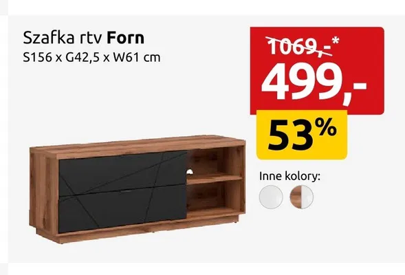 Szafka RTV Forn promocja w Black Red White