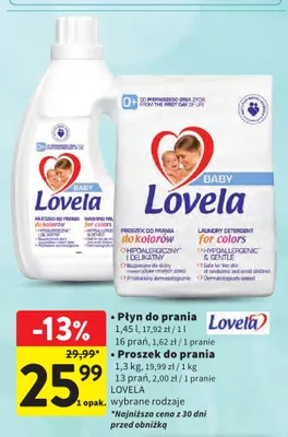 Proszek do prania do kolorów Lovela Baby promocja w Intermarche