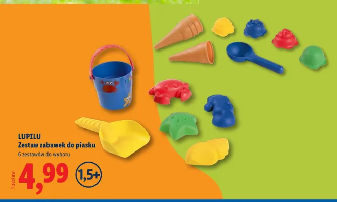 Zestaw zabawek do piasku promocja w Lidl