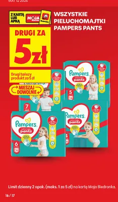 Pieluchomajtki Pampers Pants promocja w Biedronka