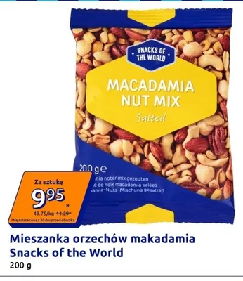 Mieszanka orzechów makadamia Snacks of the World promocja w Action