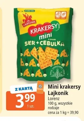 Mini krakersy Lajkonik promocja w Leclerc