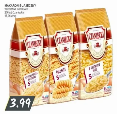 Makaron 5-jajeczny niteczka krótka walcowana Czaniecki promocja w Słoneczko
