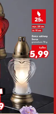 Znicz szklany Serce promocja w Kaufland